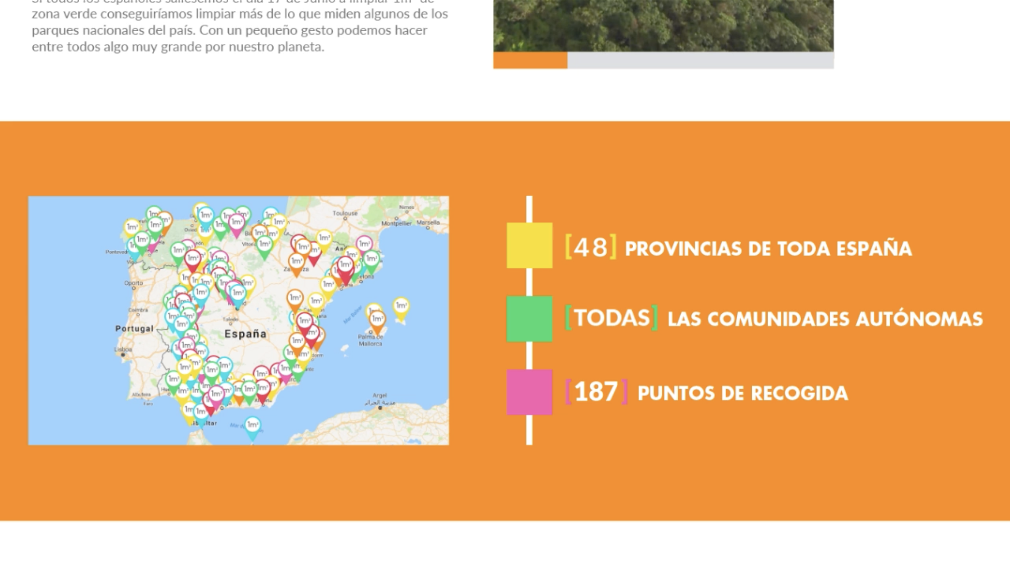 LIBERA 1M2 for Nature campaign results across Spain.